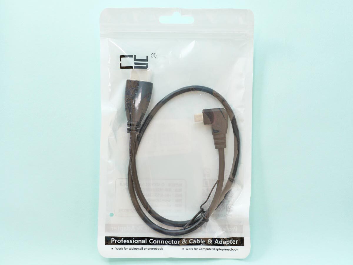 02
Cablecc L型マイクロHDMI：HDMI
袋入り