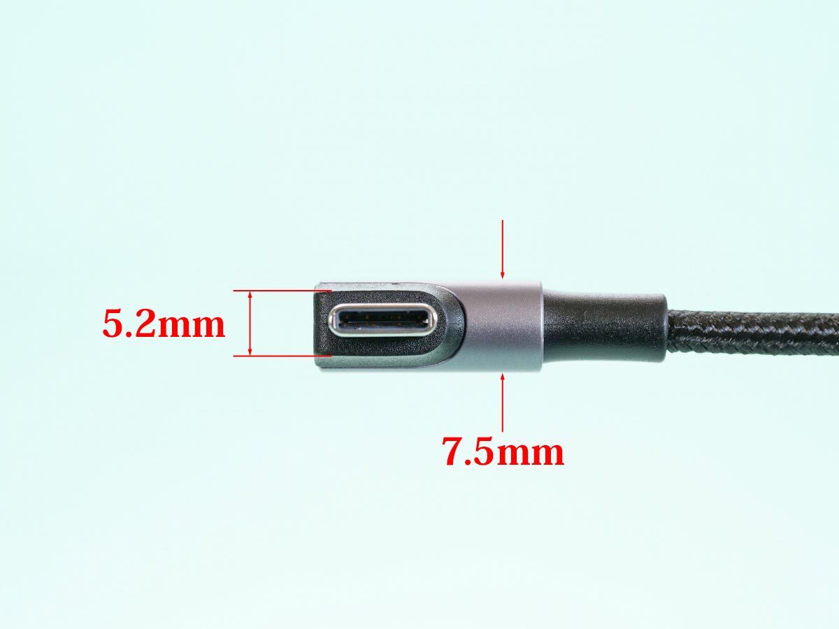08
UGREEN USB Type C：C(L型) ケーブル 50123PUS
USB-C L型寸法_2