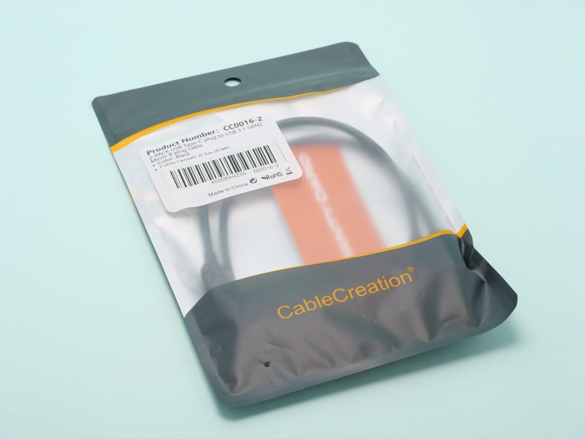 01
CableCreation USB-C to Micro B 変換ケーブル
パッケージ